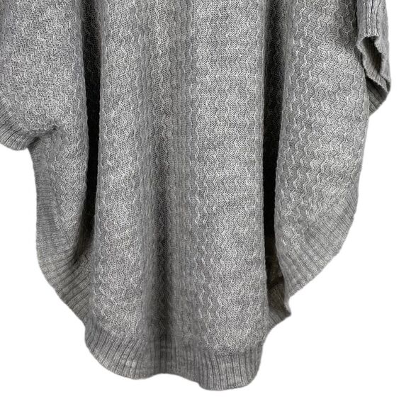 Bianca B Alpaca Mohair‎ Wool Blend Grey Cable Knit Poncho Size S/M NEW - Picture 9 of 13